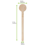 Wooden Stirrers D:0.9in L:7.1in - 500 pcs Wooden Stirrers D:0.9in L:7.1in - 500 pcs